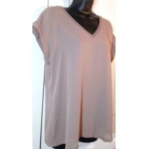WOMEN'S TAN WORTHINGTON VNECK BLOUSE SZ S